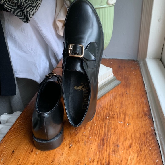 F-Troupe Black Leather Buckle Shoes - Picture 6 of 6